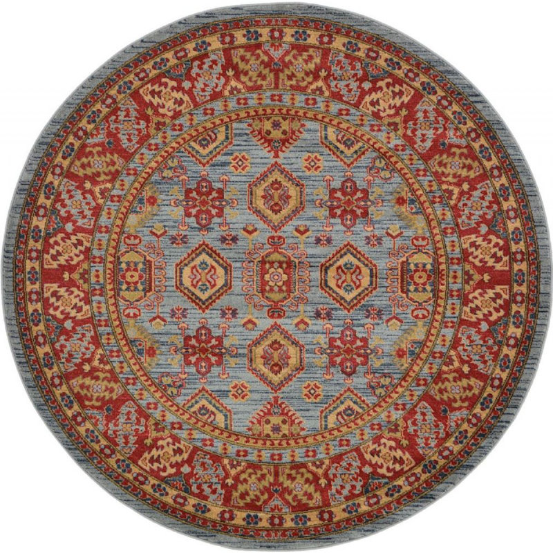 World Menagerie Lauri Performance Red/Blue/Tan Rug Wayfair
